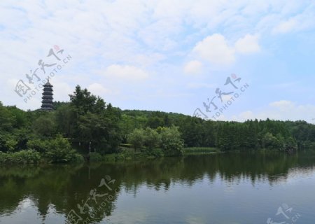 重庆园博园湖畔图片
