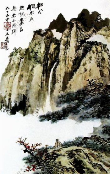 中国风水墨画高清山水字画图片