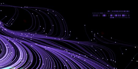 简约紫色抽象炫光科技展板图片