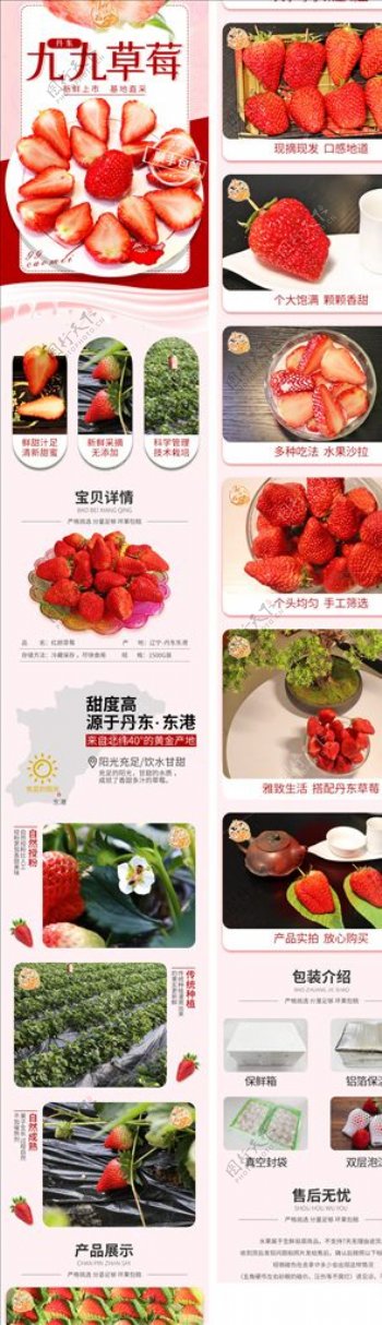 水果草莓淘宝详情页模板图片