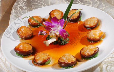 豫菜川汁百花酿香菇图片