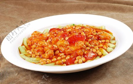 豫菜番茄焗豆烧鱼腐图片