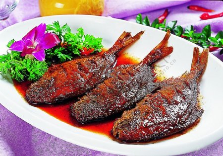 豫菜特色烤鲳鱼图片