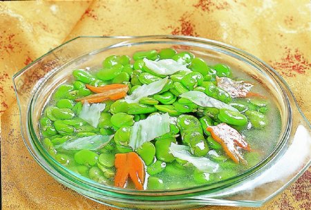 豫菜天麻烩蚕豆图片
