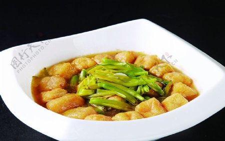 浙菜金针豆腐泡图片