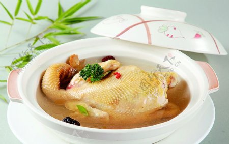 浙菜清汤煨笋鸡图片