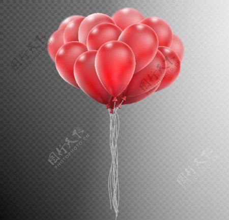 红色气球矢量图片