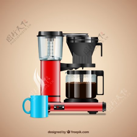 自动咖啡机矢量图片