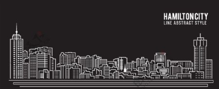 线条城市矢量图片