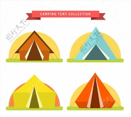 夏季野营帐篷图片