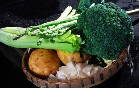 火锅配菜蔬菜图片