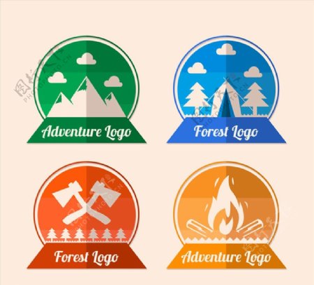 森林探险标志图片