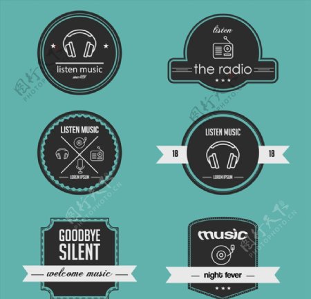 广播与音乐标签图片