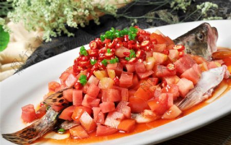 番茄蒸桂鱼图片