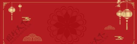 红色喜庆春节中国风纹理图片