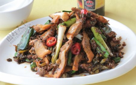 周庄咸菜蚌肉图片